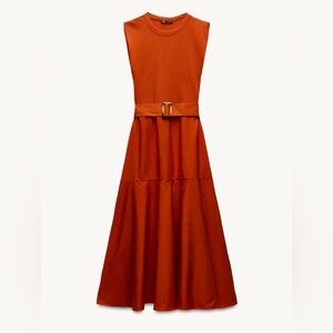 Zara Combination Belted dress size XL